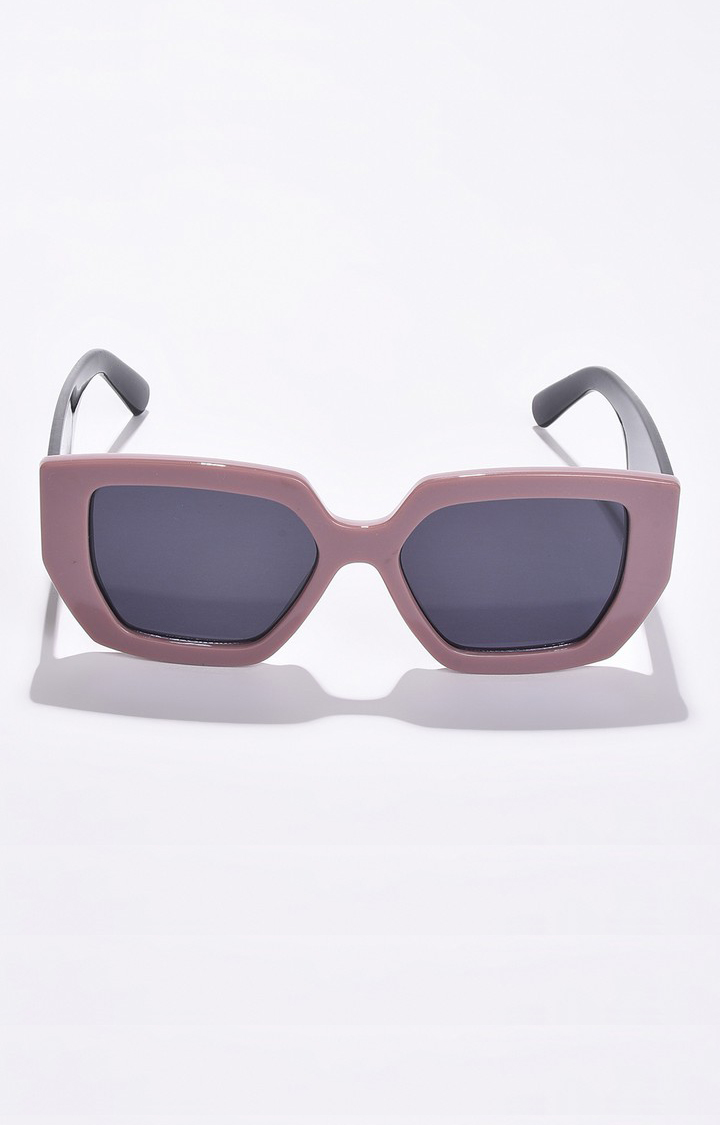 Haute Sauce By Campus Sutra Women Black Lens & Brown Wayfarer Sunglasses With Uv Protected Lens
