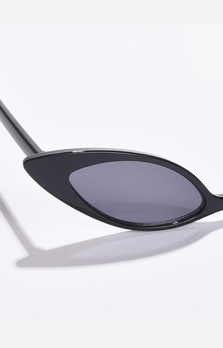 Haute Sauce By Campus Sutra Women Black Lens & Black Cateye Sunglasses With Uv Protected Lens