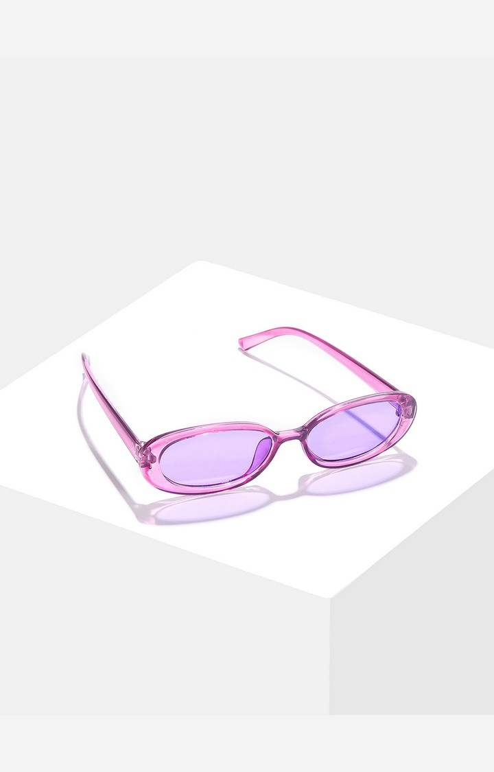 Haute Sauce By Campus Sutra Women Purple Lens & Purple Oval Sunglasses With Polarised Lens
