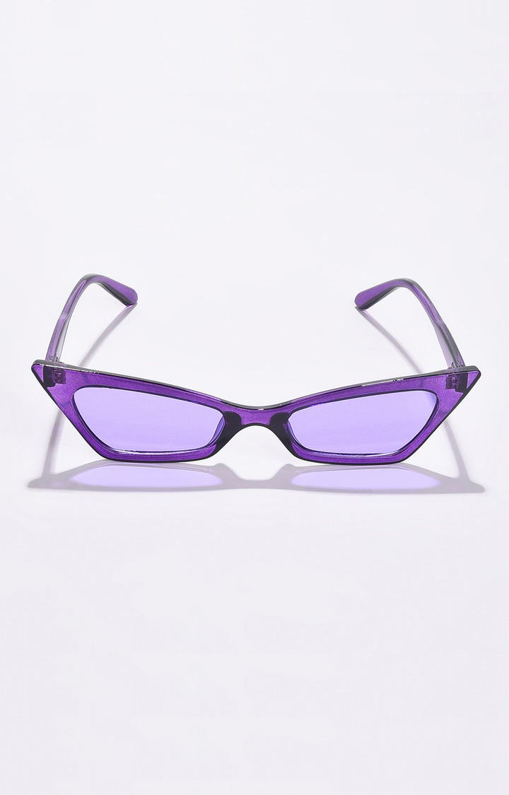 Haute Sauce By Campus Sutra Women Purple Lens & Purple Cateye Sunglasses With Polarised Lens