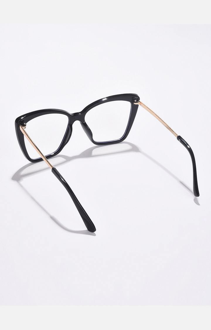 Haute Sauce By Campus Sutra Women Clear Lens & Black Butterfly Sunglasses With Polarised Lens