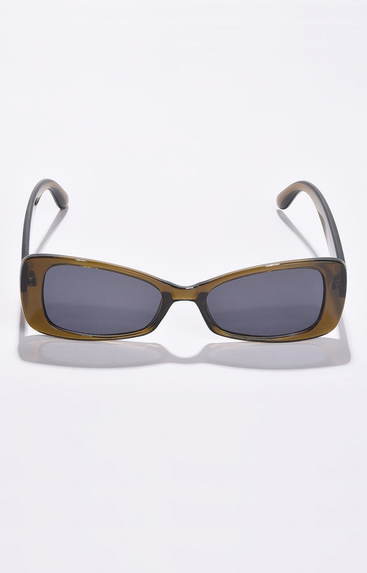 Haute Sauce By Campus Sutra Women Black Lens & Green Butterfly Sunglasses With Uv Protected Lens