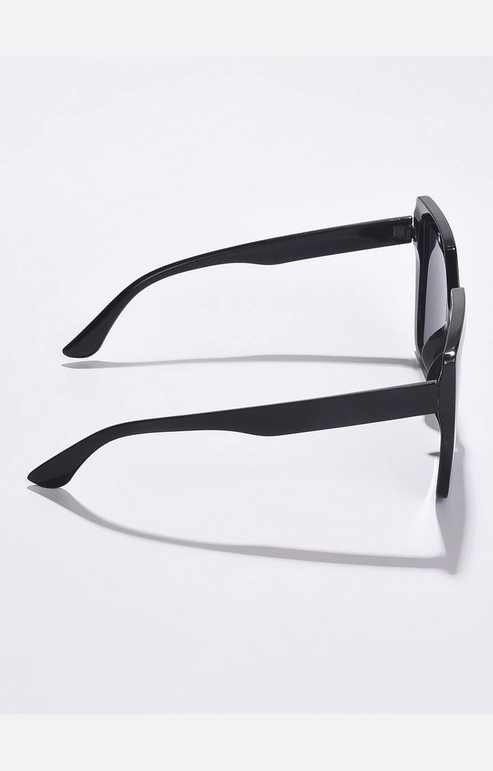 Haute Sauce By Campus Sutra Women Black Lens & Black Oversized Sunglasses With Uv Protected Lens