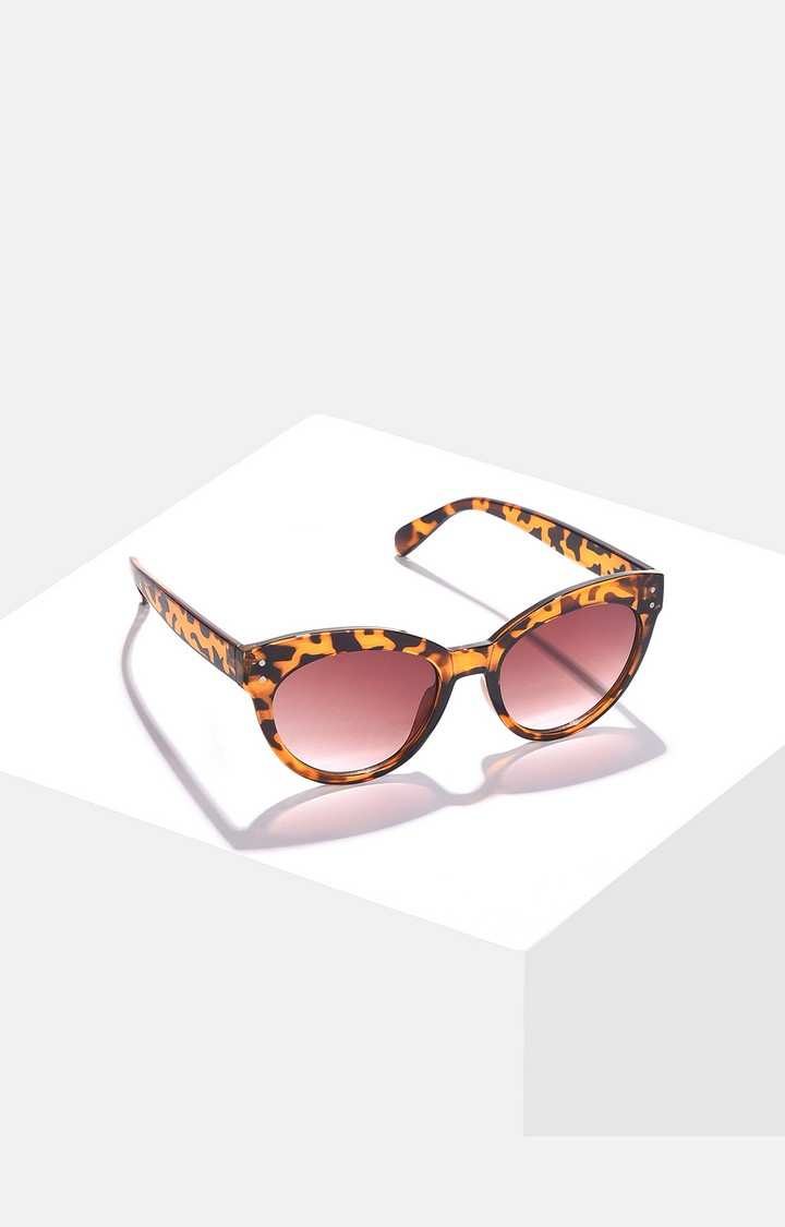 Haute Sauce By Campus Sutra Women Black Lens & Orange Cateye Sunglasses With Uv Protected Lens