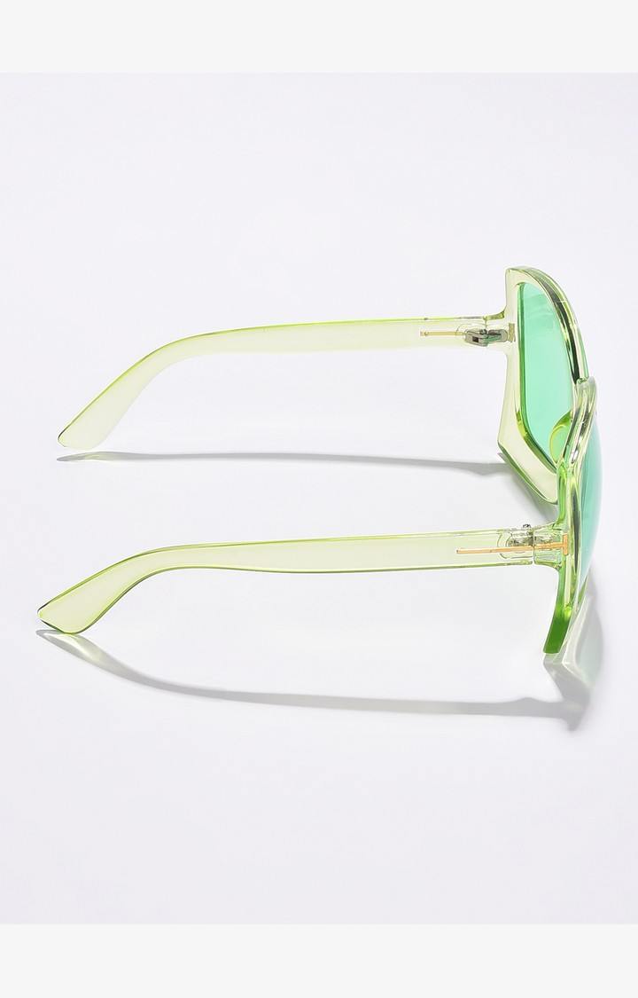 Haute Sauce By Campus Sutra Women Green Lens & Green Oversized Sunglasses