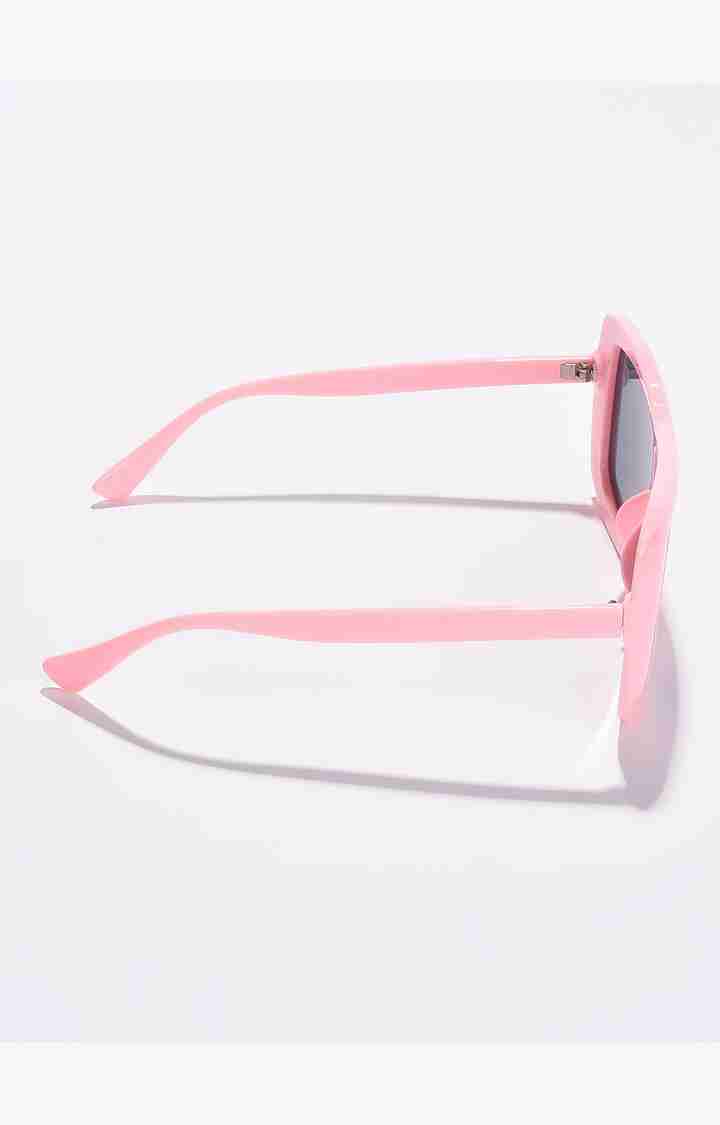 Haute Sauce By Campus Sutra Women Black Lens & Pink Wayfarer Sunglasses With Uv Protected Lens