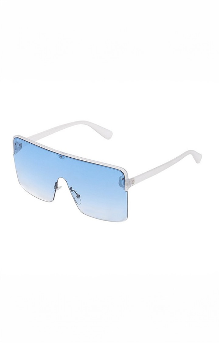 Haute Sauce By Campus Sutra Women Blue Lens & Blue Oversized Sunglasses With Polarised Lens