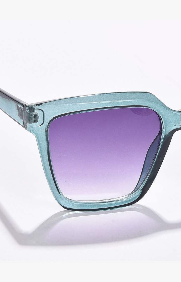 Haute Sauce By Campus Sutra Unisex Black Lens & Green Wayfarer Sunglasses With Uv Protected Lens