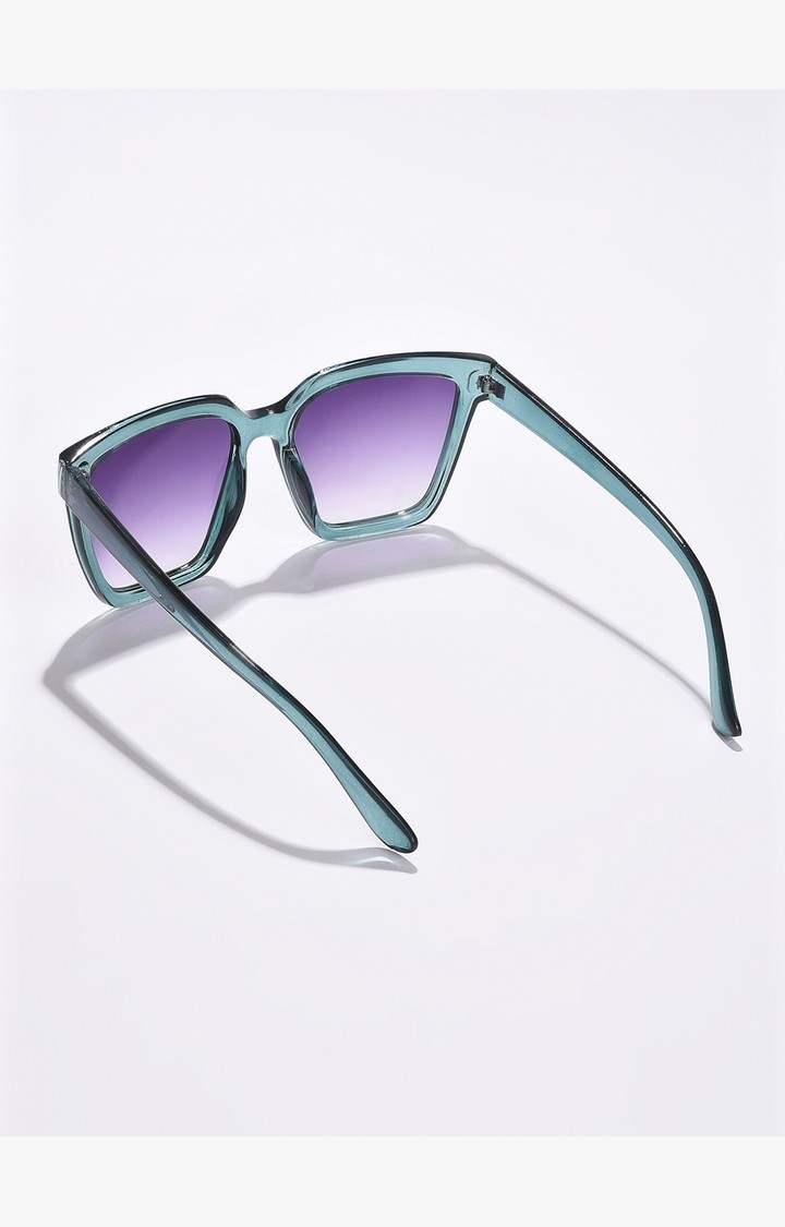Haute Sauce By Campus Sutra Unisex Black Lens & Green Wayfarer Sunglasses With Uv Protected Lens