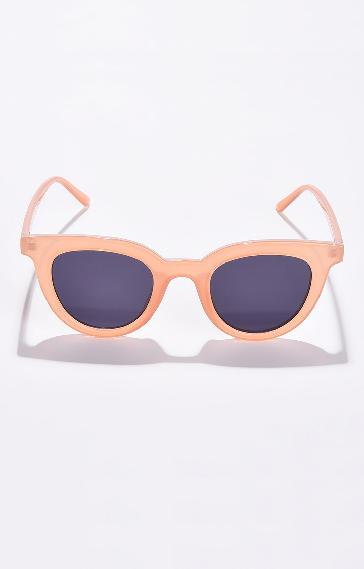 Haute Sauce By Campus Sutra Women Black Lens & Orange Cateye Sunglasses With Uv Protected Lens