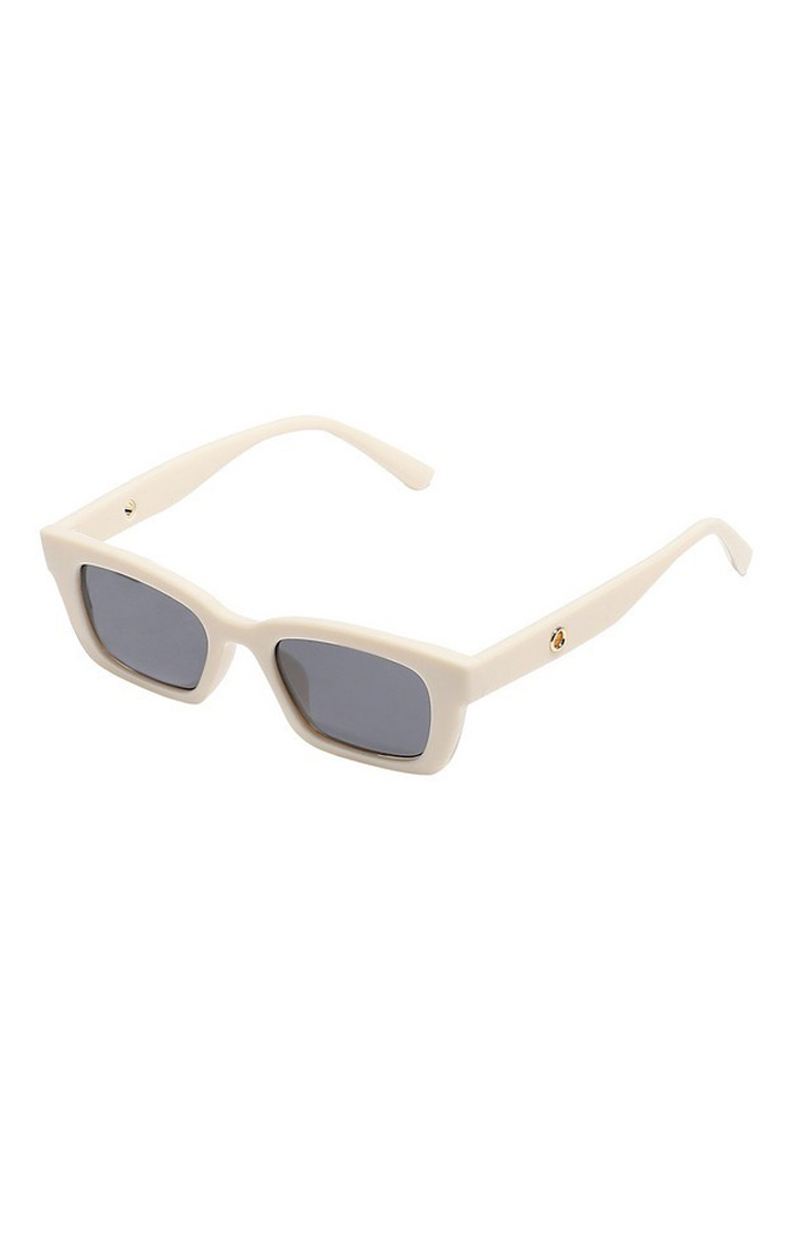 Haute Sauce By Campus Sutra Women Black Lens & White Butterfly Sunglasses With Polarised Lens