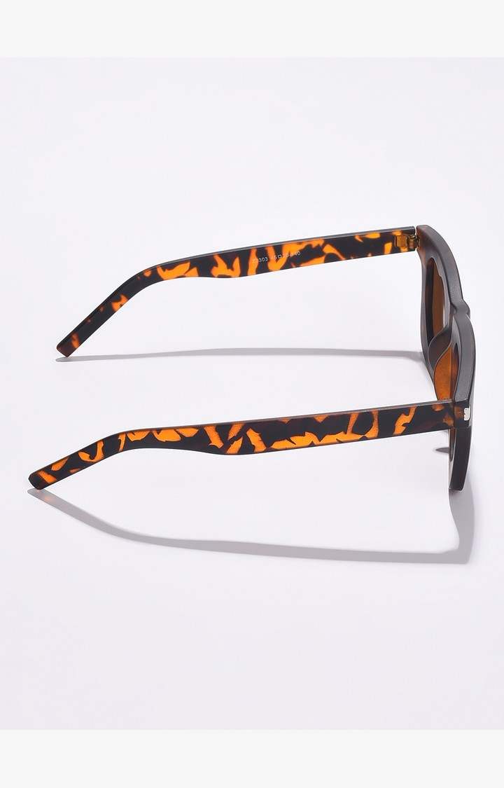 Haute Sauce By Campus Sutra Women Brown Lens & Brown Wayfarer Sunglasses With Uv Protected Lens