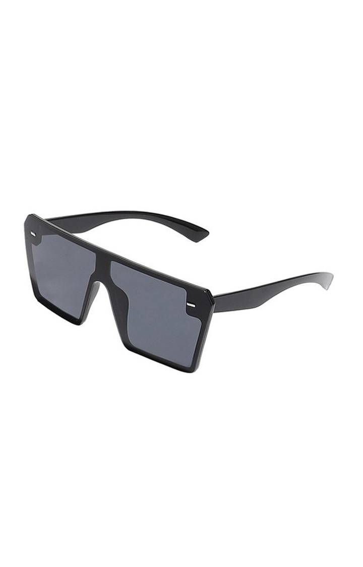 Haute Sauce By Campus Sutra Unisex Black Lens & Black Oversized Sunglasses With Uv Protected Lens