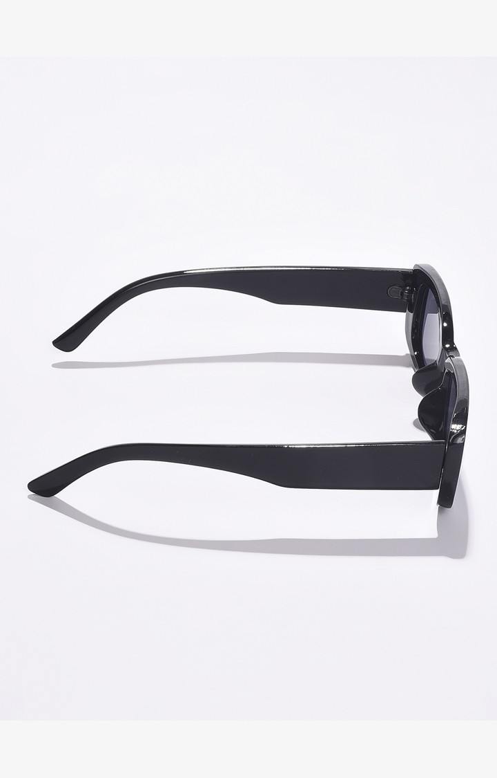 Haute Sauce By Campus Sutra Unisex Black Lens & Black Rectangle Sunglasses With Uv Protected Lens