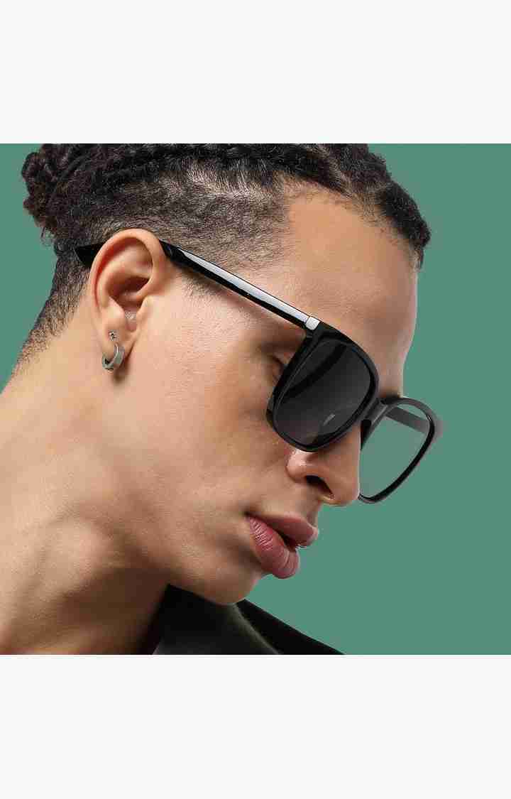 Haute Sauce By Campus Sutra Unisex Black Lens & Black Butterfly Sunglasses With Uv Protected Lens