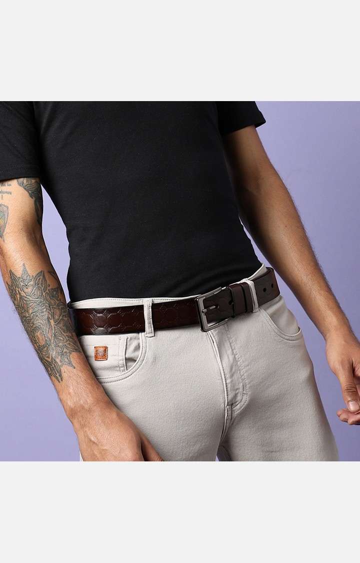 French Accent Brown Textured Single Clothing Accessory