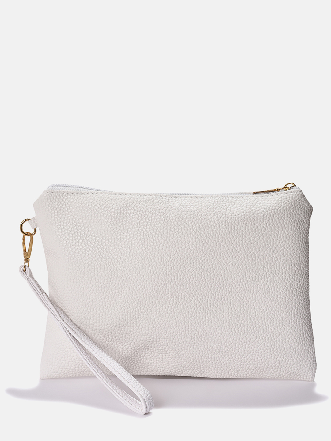 Haute Sauce By Campus Sutra White Pu Clutch Bags