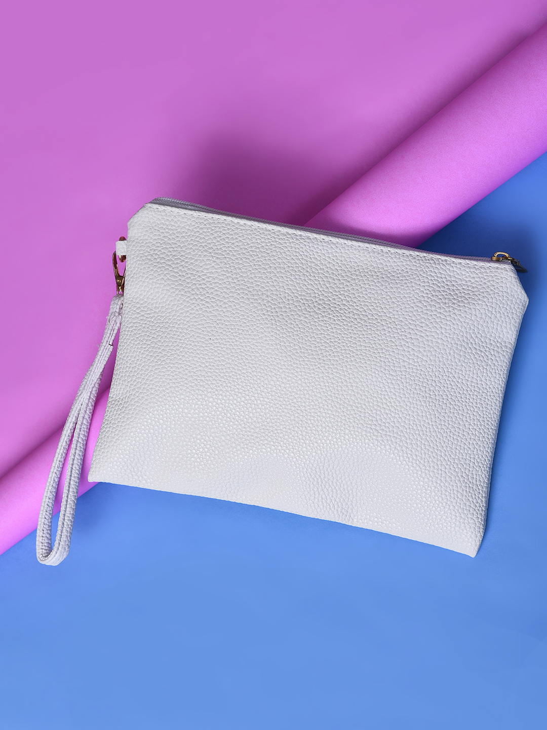 Haute Sauce By Campus Sutra White Pu Clutch Bags