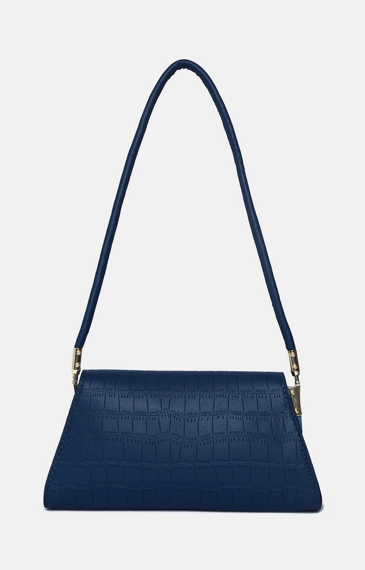 Haute Sauce By Campus Sutra Blue Pu Clutch Bags