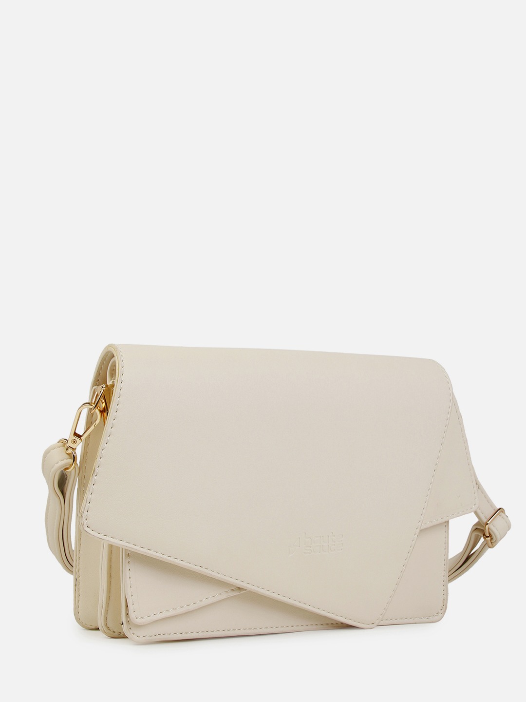 Haute Sauce By Campus Sutra White Pu Clutch Bags