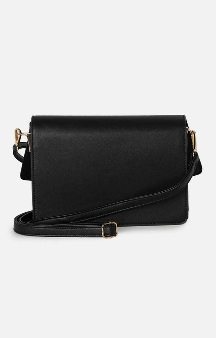 Haute Sauce By Campus Sutra Black Pu Clutch Bags