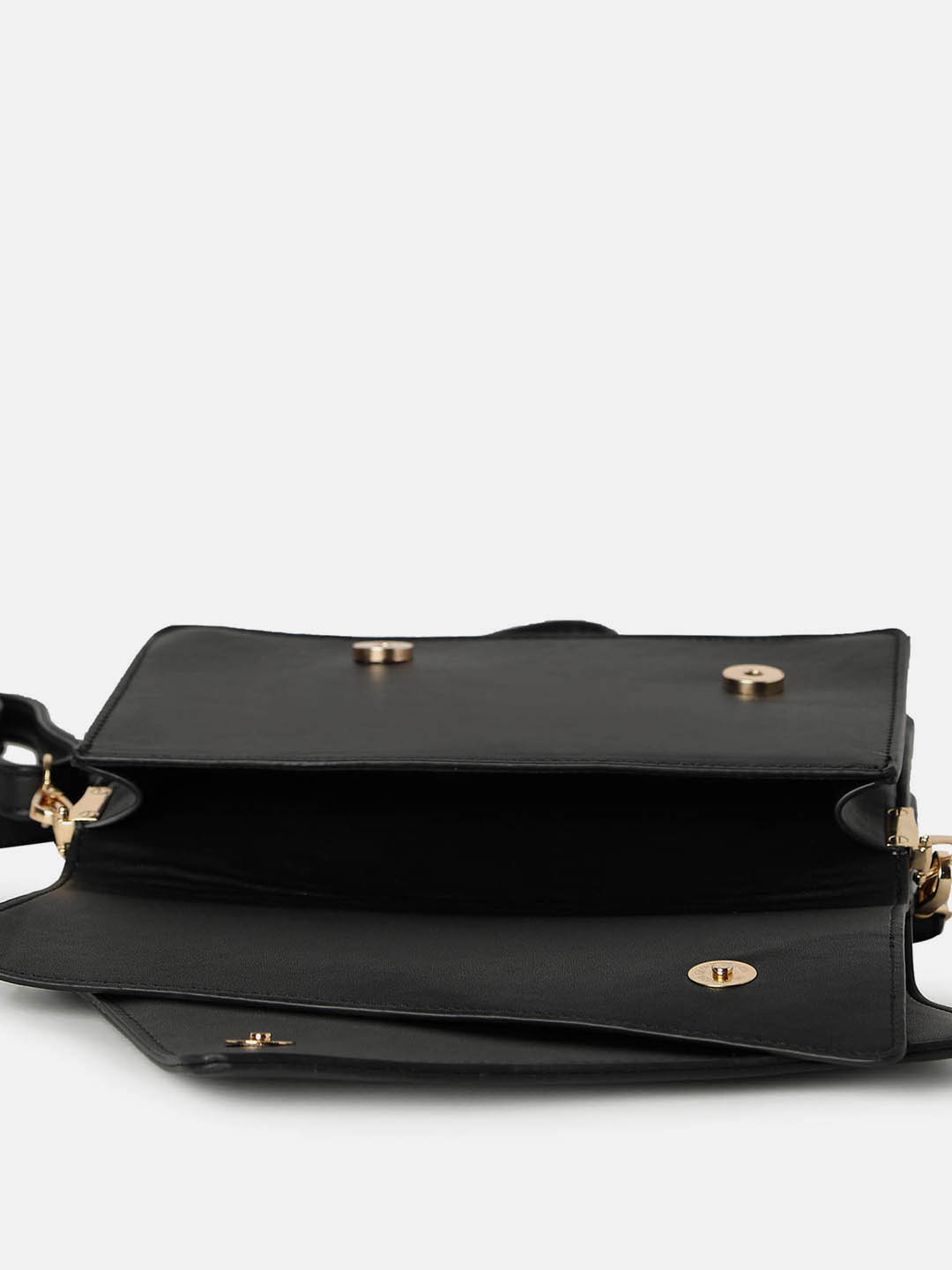 Haute Sauce By Campus Sutra Black Pu Clutch Bags