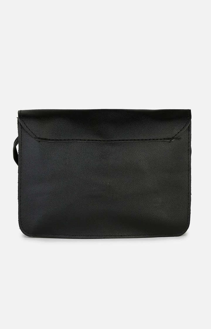Haute Sauce By Campus Sutra Black Pu Clutch Bags