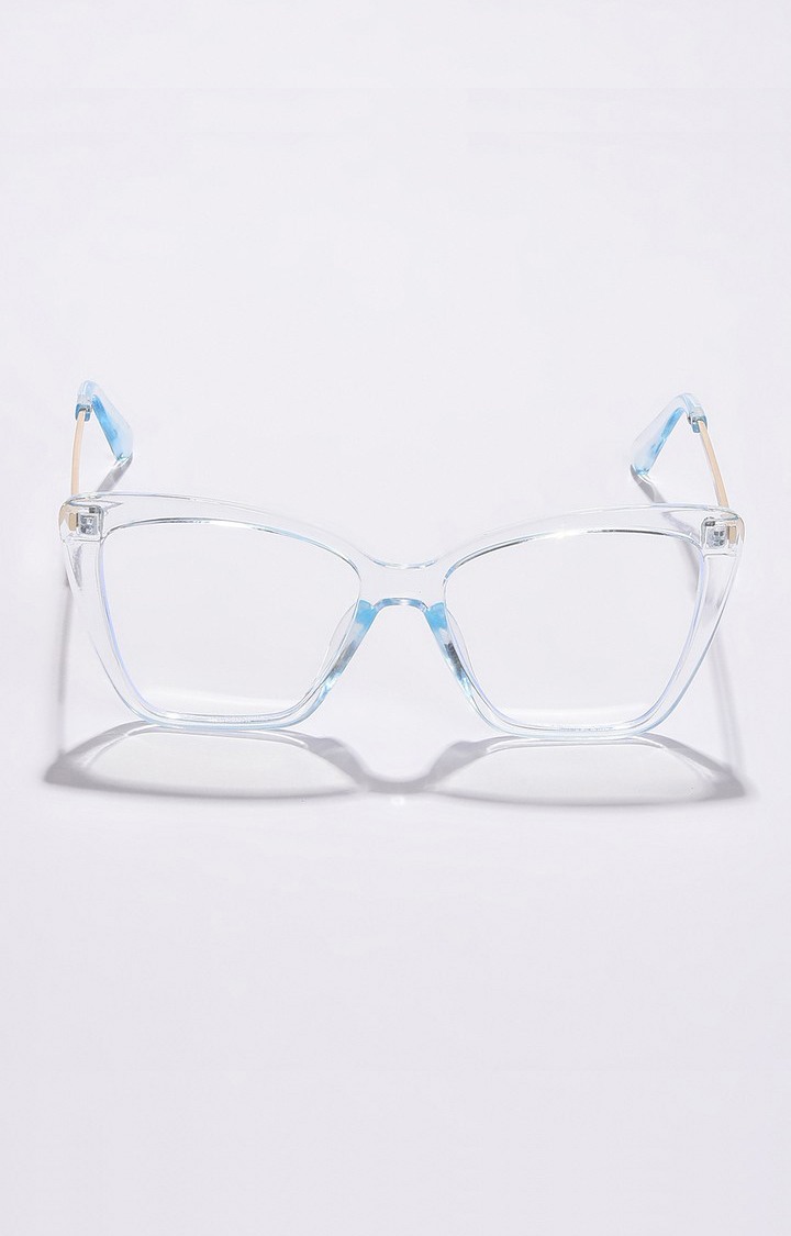 Haute Sauce By Campus Sutra Women Clear Lens & White Cateye Sunglasses Sum23_Hssg1072