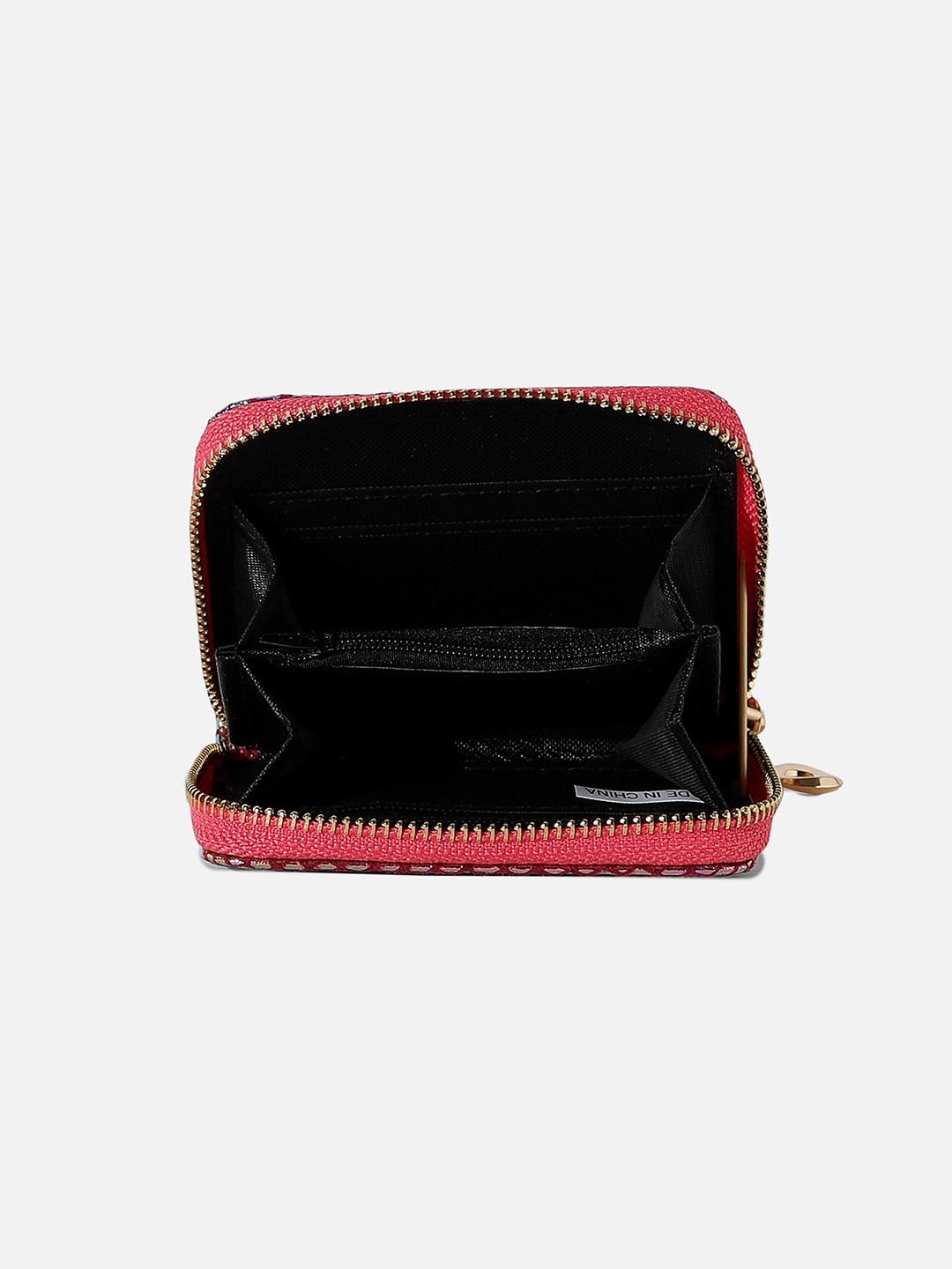 Haute Sauce By Campus Sutra Women Geometric Textured Pu Zip Around Wallet