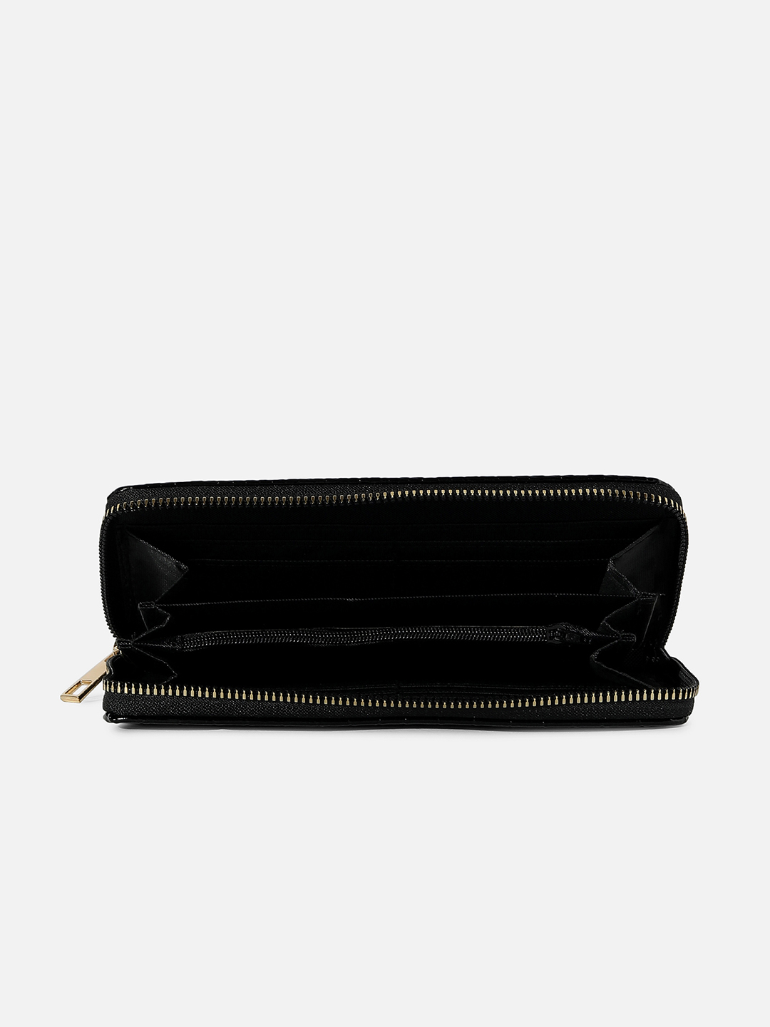 Haute Sauce By Campus Sutra Women Textured Pu Zip Around Wallet