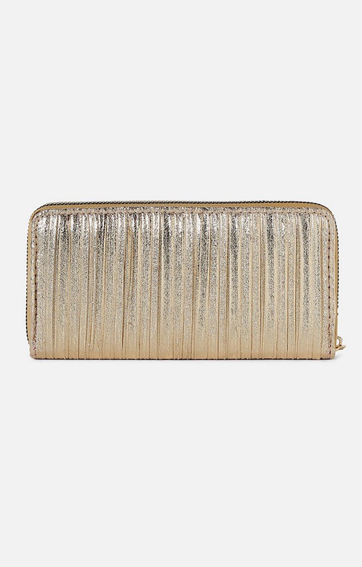 Haute Sauce By Campus Sutra Women Textured Pu Zip Around Wallet