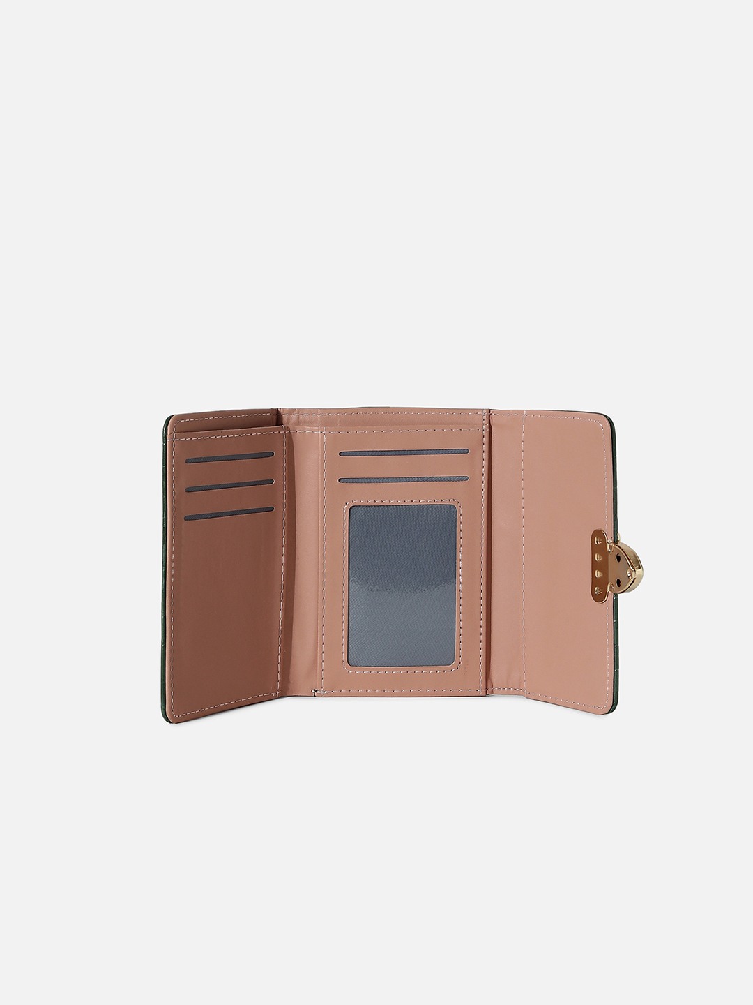 Haute Sauce By Campus Sutra Women Geometric Textured Pu Three Fold Wallet