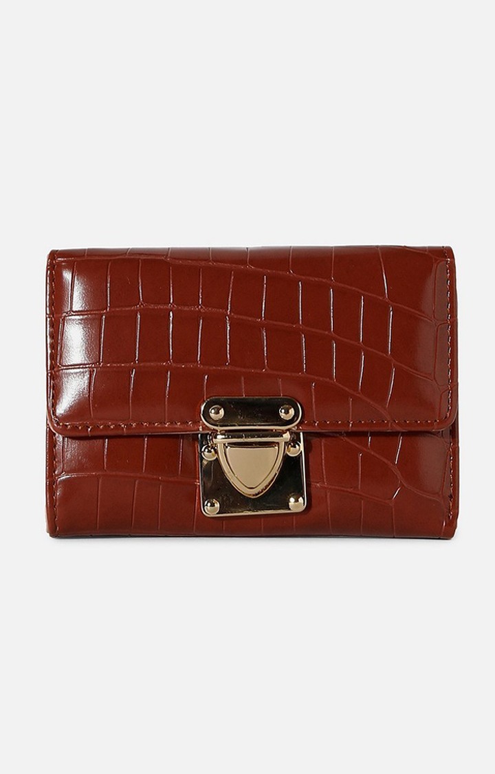 Haute Sauce By Campus Sutra  Women Geometric Textured Two Fold Wallet