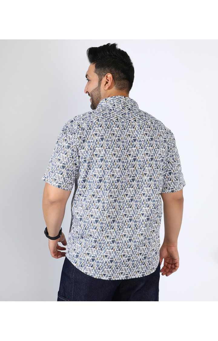 Men's Blue Graphics Casual Shirts