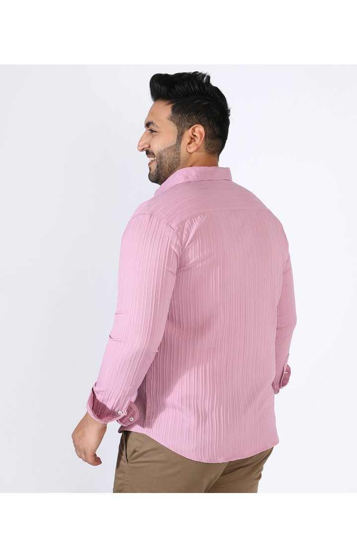 Men's Pink Solid Casual Shirts