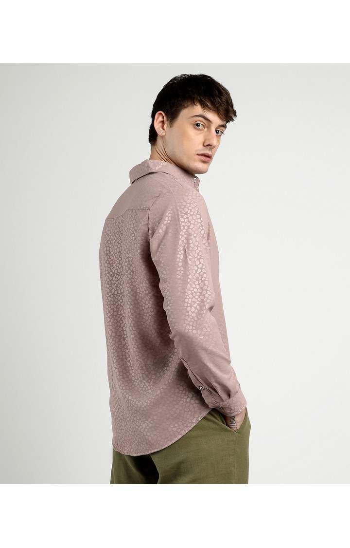 Men's Pink Solid Casual Shirts