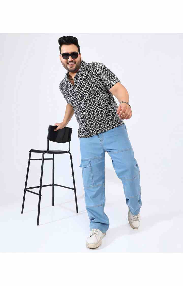 Men's Black Printed Casual Shirts