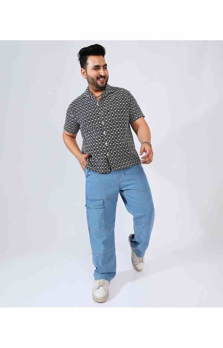 Men's Black Printed Casual Shirts