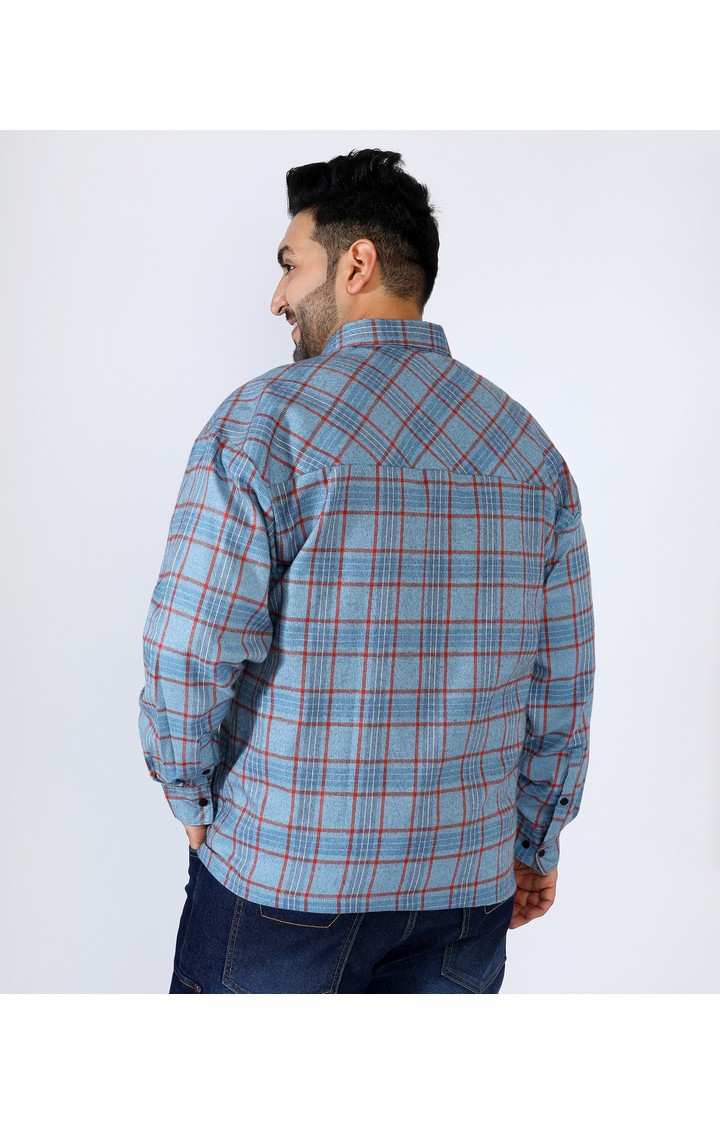 Men's Blue Checked Casual Shirts