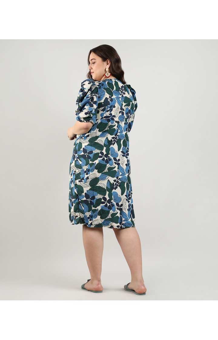 Women's Green Printed Dresses