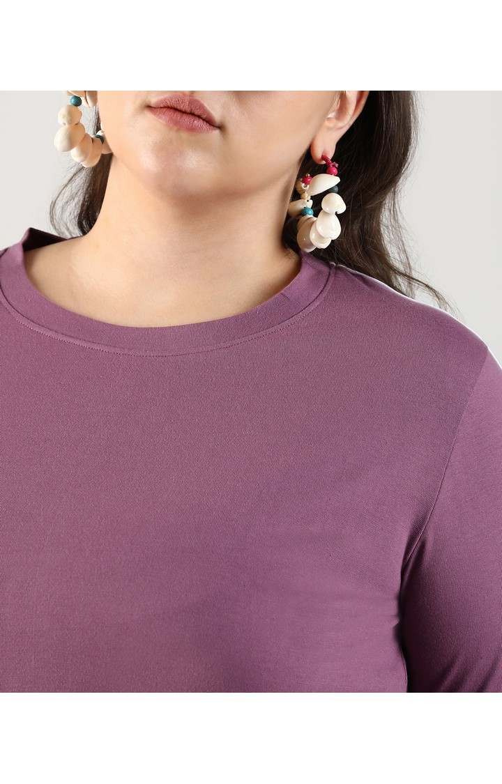Women's Purple Solid Co-ords