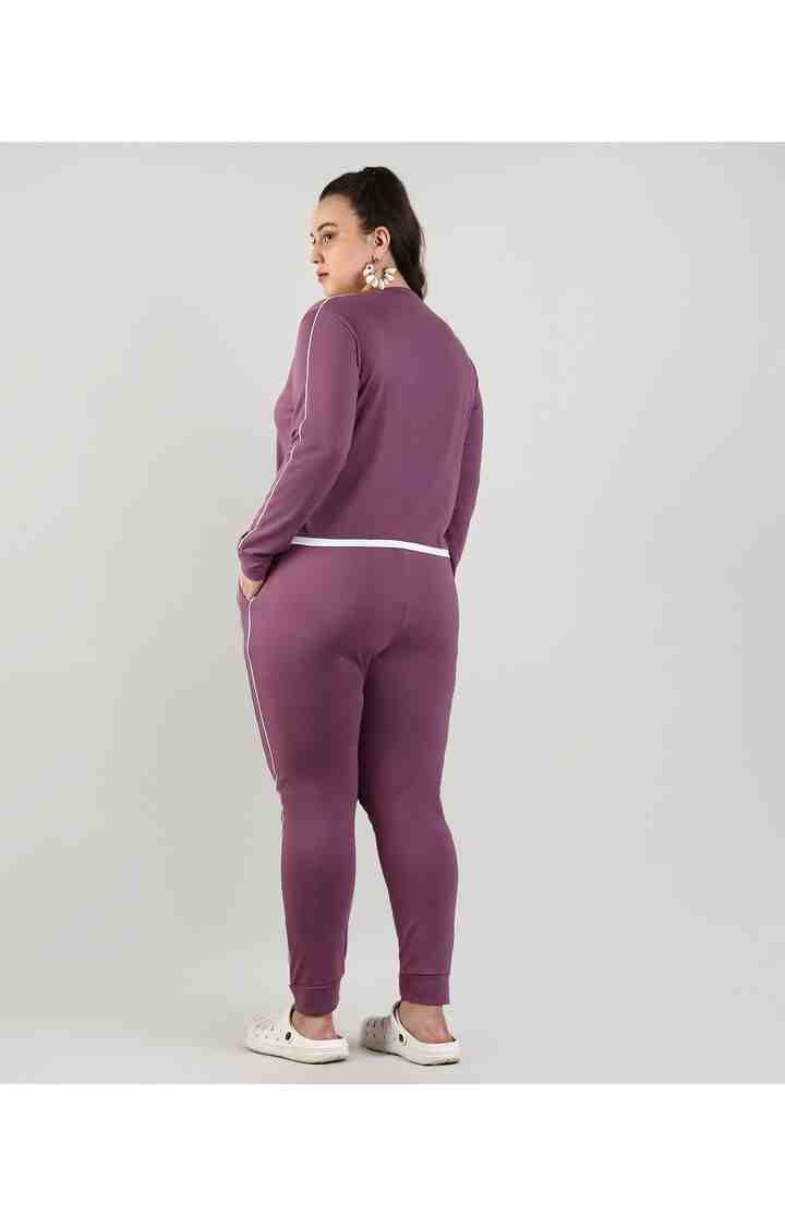 Women's Purple Solid Co-ords