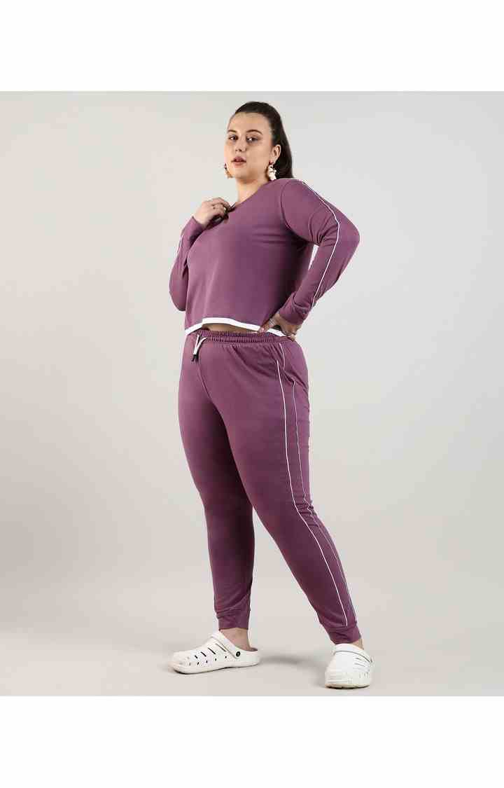 Women's Purple Solid Co-ords