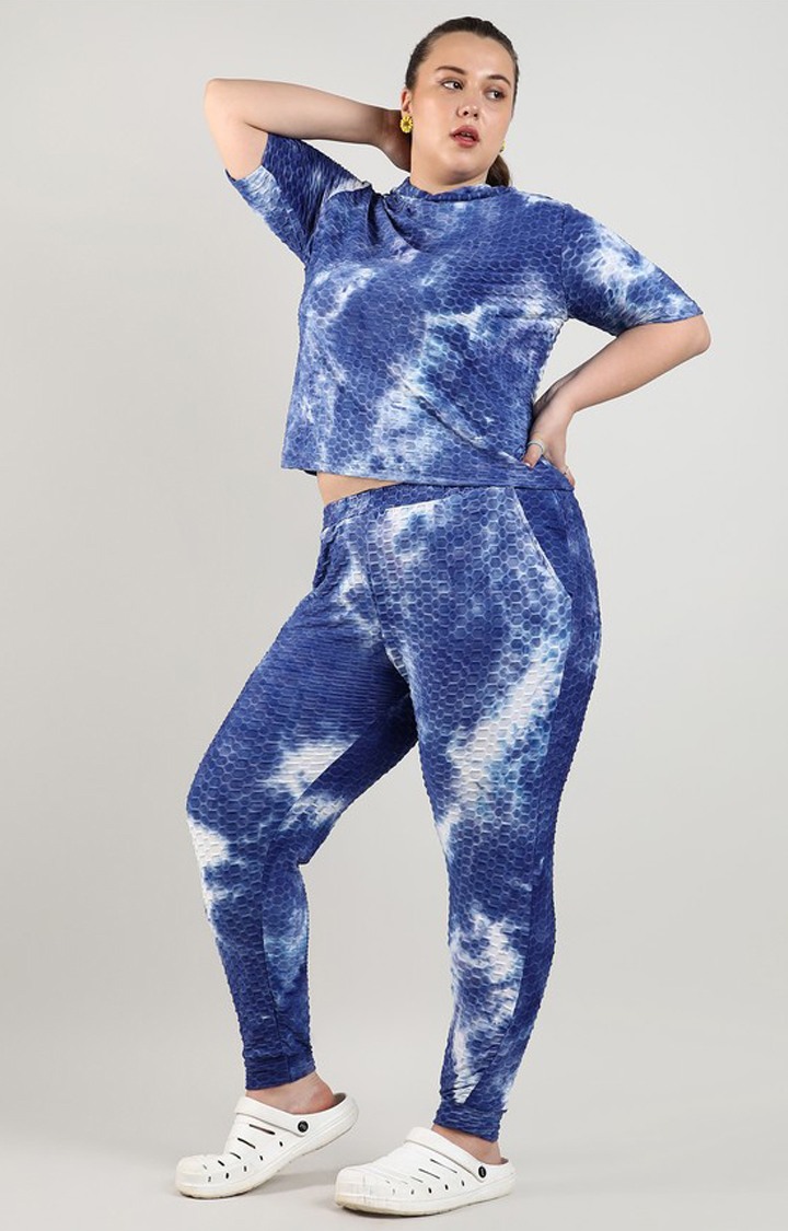 Women's Blue Tie Dye Co-ords
