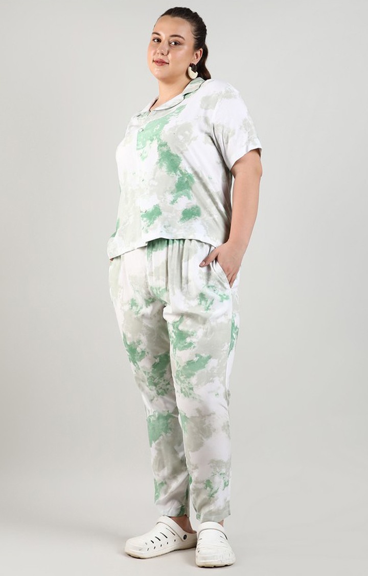 Women's Green Tie Dye Co-ords