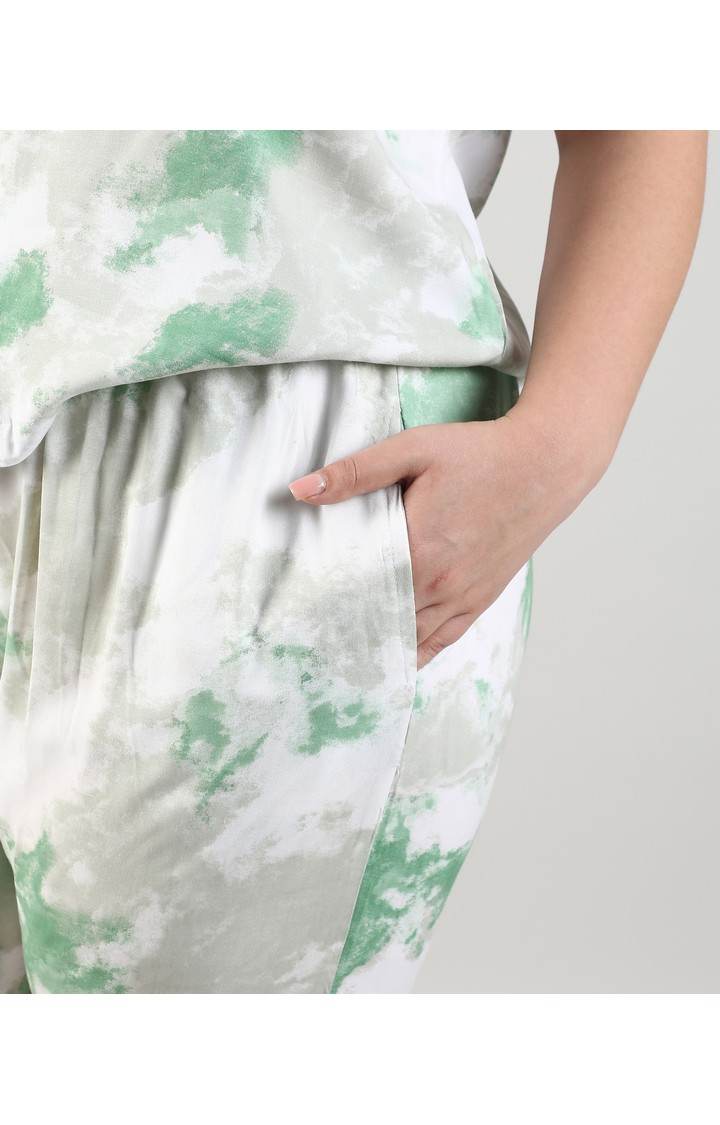Women's Green Tie Dye Co-ords