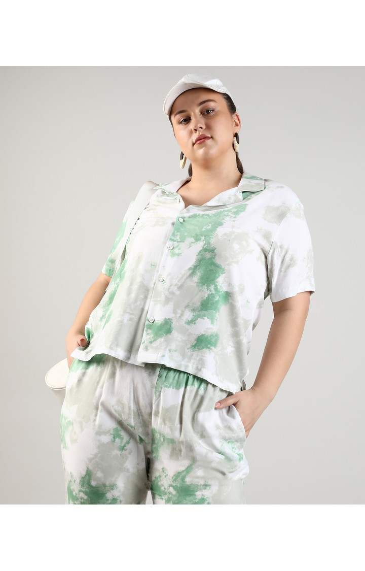 Women's Green Tie Dye Co-ords