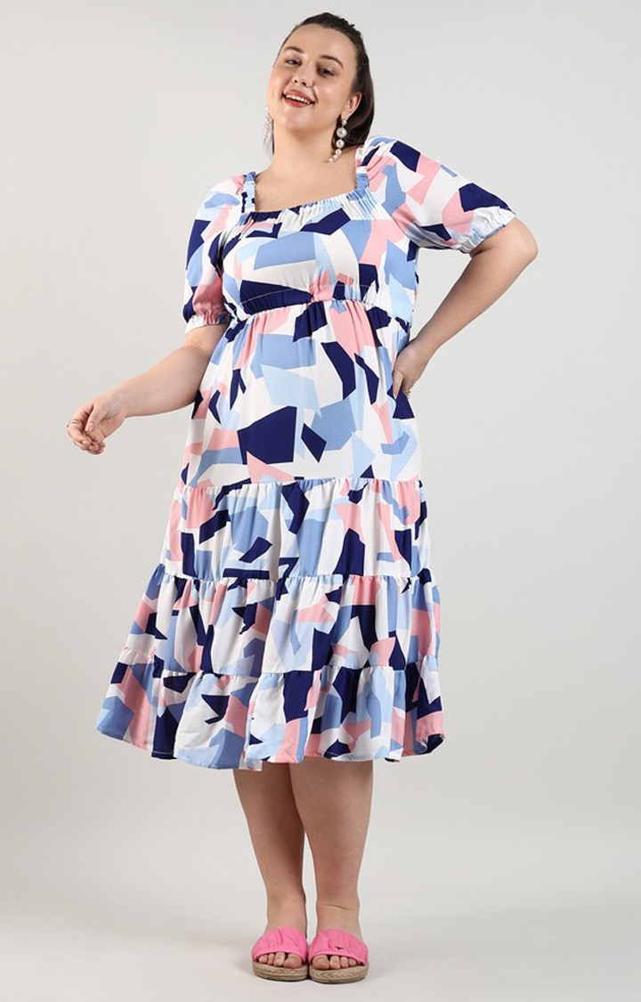 Women's Multicolor Printed Dresses