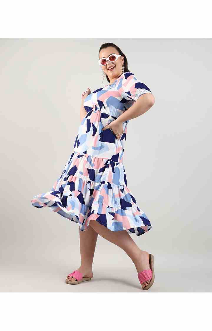 Women's Multicolor Printed Dresses