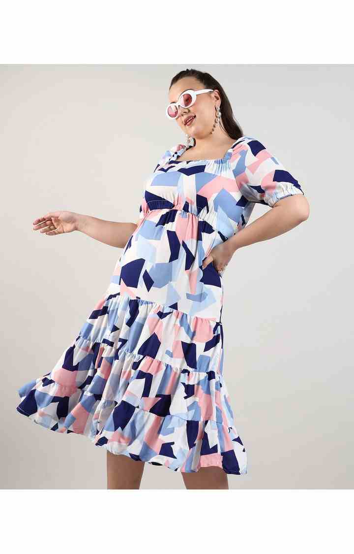 Women's Multicolor Printed Dresses
